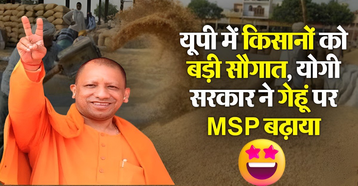 किसानो की हुई बल्ले बल्ले यूपी के अन्नदाताओं को योगी सरकार का बड़ा तोहफा- गेहूं का MSP ₹2,585 प्रति क्विंटल तय
